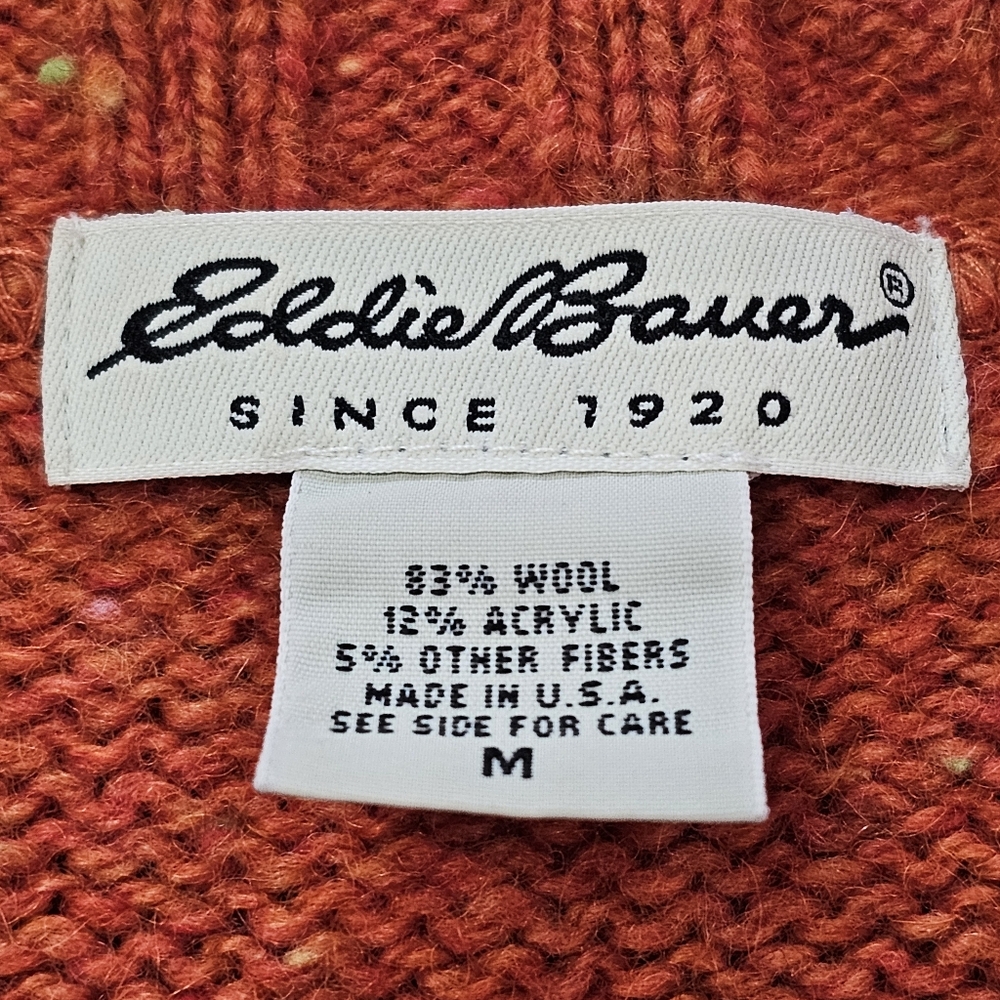 Vintage Eddie Bauer Wool Blend Sweater In Size Medium - Picture 9 of 10